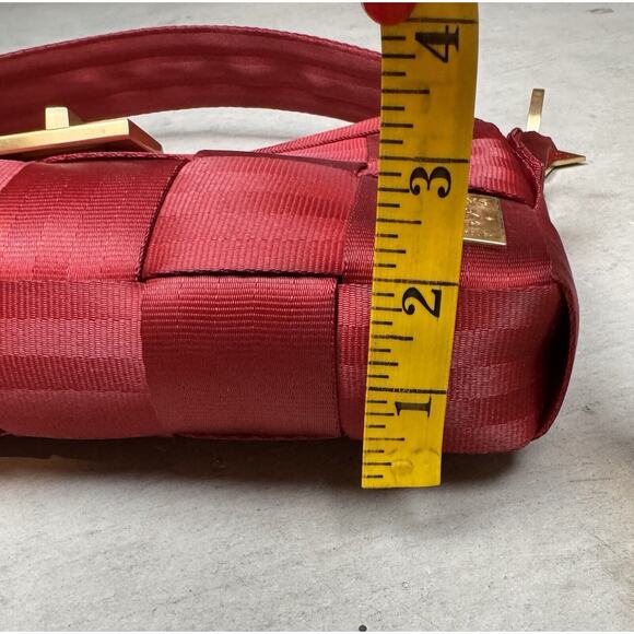 Harveys Seatbelt RARE Maroon Red Carriage Baguette Handbag - Picture 14 of 16